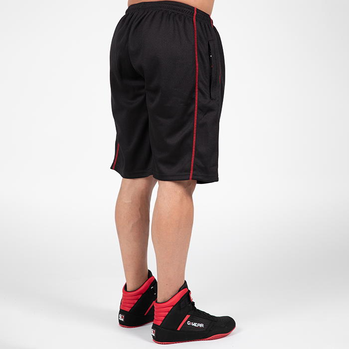 Wallace Mesh Shorts, Black/Red
