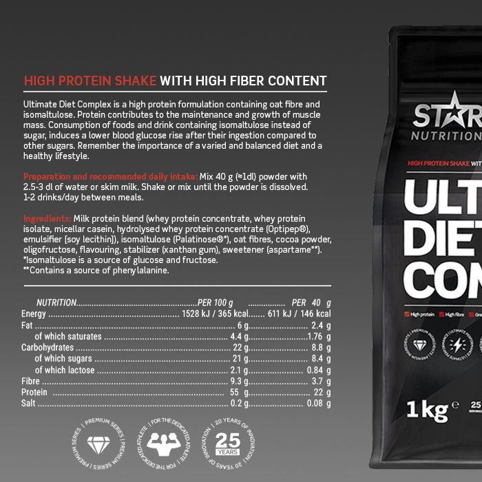 Ultimate Diet Complex M&aring;ltidsers&auml;ttning 1 kg Choklad (New and improved)