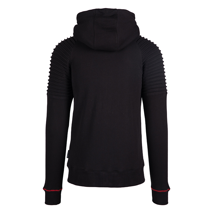 Georgia Zipped Hoodie, Black