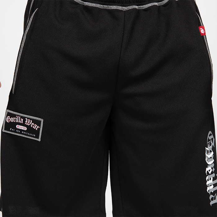Marlow Mesh Shorts Svart Gr&aring;