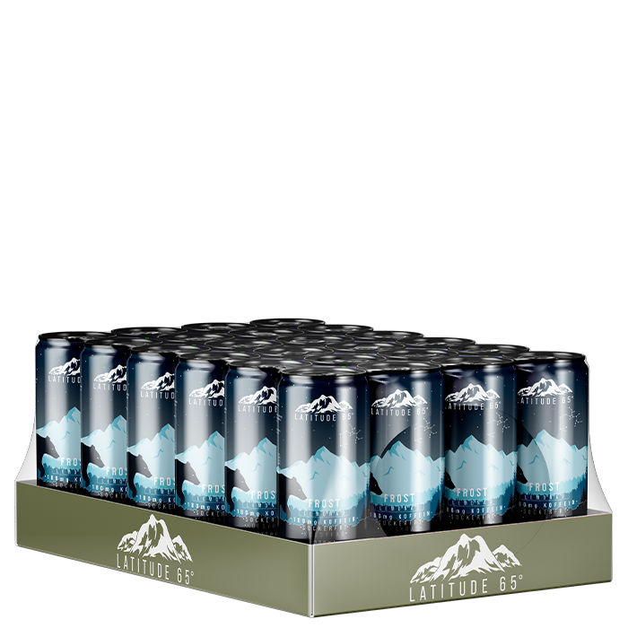 24 x Latitude 65 Energidryck 330 ml Frost - Lemonad