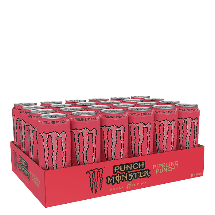 24 x Monster Energy, 50 cl, Punch 2 kr pant Pipeline Punch