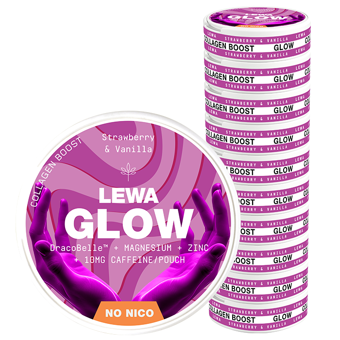 10 x LEWA Functional NoNico GLOW Strawberry/Vanilla GLOW Strawberry/Vanilla